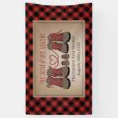 Banderoles Randonnées Boots Adventure Buffalo Plaid Baby show (Vertical)