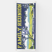 Banderoles Rassemblement vintage d'arbre généalogique rétro (Vertical)