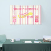 Banderoles Rayures, anniversaire rose de limonade (Salon professionnel)