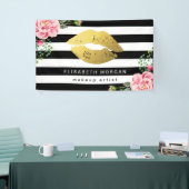 Banderoles Rayures blanches noires florales de salon de (Salon professionnel)