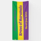Banderoles Rayures de mardi gras avec le texte fait sur (Vertical)