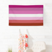 Banderoles Rayures du drapeau de fierté lesbienne (En situation)