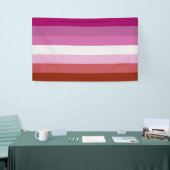 Banderoles Rayures du drapeau de fierté lesbienne (Salon professionnel)