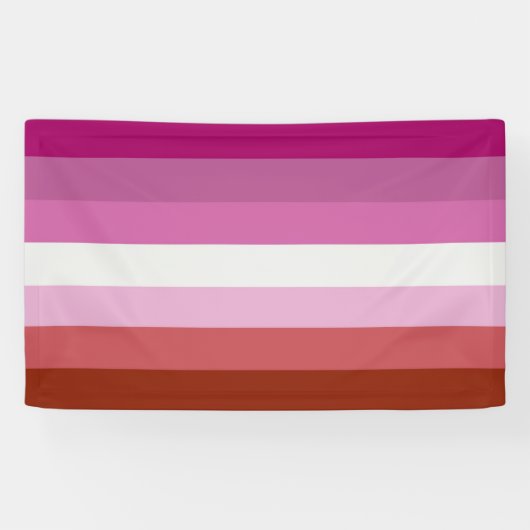 Banderoles Rayures du drapeau de fierté lesbienne (Horizontal)