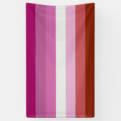 Banderoles Rayures du drapeau de fierté lesbienne (Vertical)