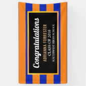 Banderoles Rayures licenciées d'orange de bleu marine de (Vertical)