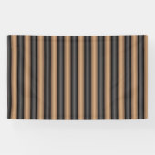 Banderoles Rayures Marron Toastées de Style Moderne avec Prof (Horizontal)