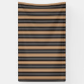 Banderoles Rayures Marron Toastées de Style Moderne avec Prof (Vertical)