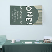 Banderoles Rayures Vert Foncé 1er Anniversaire (Salon professionnel)