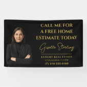 Banderoles Real Estate Company Marketing Black and Gold (Horizontal)