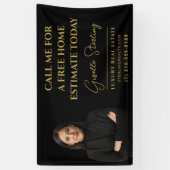 Banderoles Real Estate Company Marketing Black and Gold (Vertical)