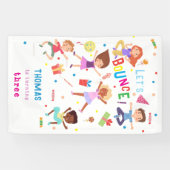 Banderoles Rebondissons l'anniversaire de enfant du parc de s (Horizontal)