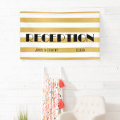 Banderoles Réception De Mariage Art Déco Personnalisable (En situation)