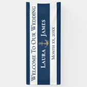 Banderoles Réception de mariage d'Ancres nautiques (Vertical)