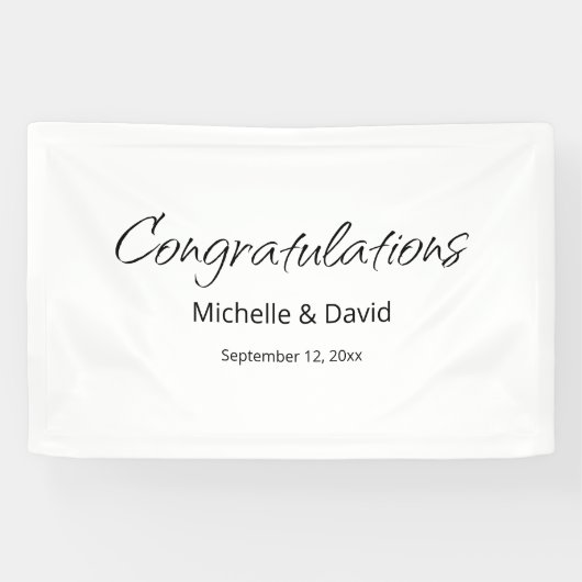 Banderoles Réception De Mariage De Boho Moderne Simple Script (Horizontal)