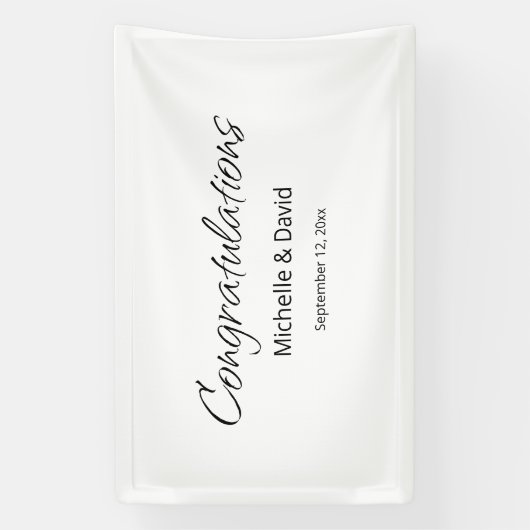 Banderoles Réception De Mariage De Boho Moderne Simple Script (Verticale)