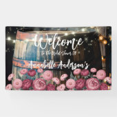 Banderoles Réception de Mariage en Fût de Whisky en Plein Air (Horizontal)