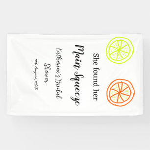 Banderoles reception de mariage Main Squeeze citron citrus pe
