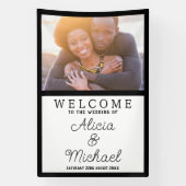 Banderoles Réception De Mariage Photo Mr Et Mrs (Verticale)