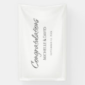 Banderoles Réception De Mariage Simple Et Élégante (Verticale)