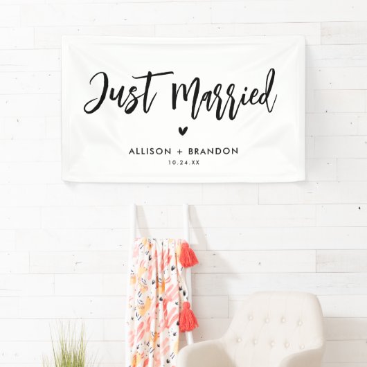 Banderoles Réception Mariée Moderne (En situation)