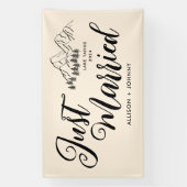 Banderoles Réception Mariée moderne Voiture rustique (Verticale)