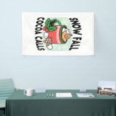 Banderoles Réchauffez-vous avec les appels de cacao de neige  (Salon professionnel)