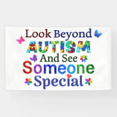 Banderoles Rechercher au-delà de l'AUTISME (Horizontal)