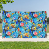 Banderoles Récif corallien de gouache peint à la main (Dehors)