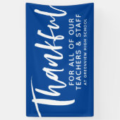 Banderoles Reconnaissance de l'enseignant bleu de script reco (Vertical)