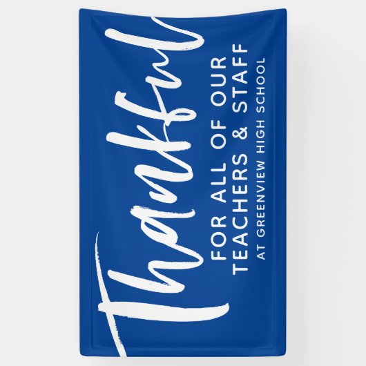 Banderoles Reconnaissance de l'enseignant bleu de script reco (Vertical)