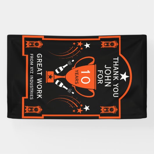 Banderoles Reconnaissance du service de longue durée (Horizontal)