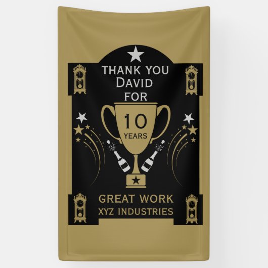 Banderoles Reconnaissance du service de longue durée (Vertical)