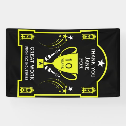 Banderoles Reconnaissance du service de longue durée (Horizontal)