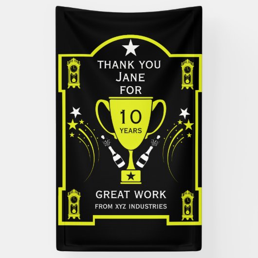 Banderoles Reconnaissance du service de longue durée (Vertical)