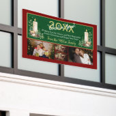 Banderoles Red and Green Holiday Greeting with Custom Family  (Bâtiment extérieur)