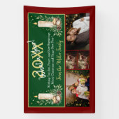 Banderoles Red and Green Holiday Greeting with Custom Family  (Verticale)