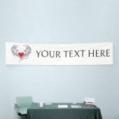 Banderoles Red Angel Coeur avec ailes (Salon professionnel)