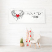 Banderoles Red Angel Coeur avec ailes (Insitu)
