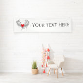 Banderoles Red Angel Coeur avec ailes (Insitu)