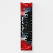 Banderoles Red Baseball Softball Dugout Banner (Verticale)