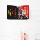 Banderoles Red | Black Go Kart Racing Anniversaire (Insitu)