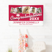 Banderoles Red Black White Congrats Diplômé (En situation)