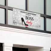 Banderoles Red Bottom Stiletto Heel Boss Lady Anniversaire (Bâtiment extérieur)