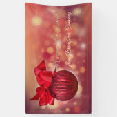 Banderoles Red Christmas Balls Bokeh Company (Vertical)