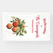Banderoles Red Christmas Baubles avec Holly Festive (Horizontal)