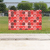 Banderoles Red Christmas Holiday Cute Tree Reinder (En situation)