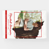 Banderoles Red Edgy Abstrait Torn Photo Graduation (Horizontal)