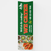 Banderoles Red Green We Cater Restauration Promo Logo Photo (Vertical)
