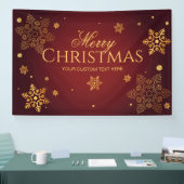 Banderoles Red Holidays Christmas party backdrop  (Salon professionnel)